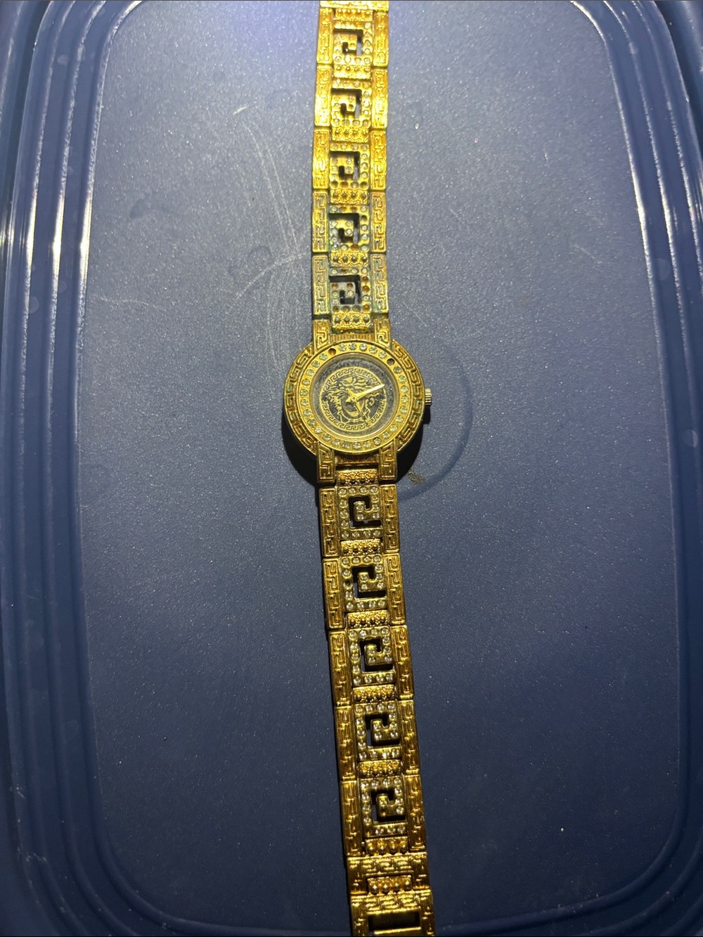 Gold-Tone Women's Bracelet Watch with Medallion Dial